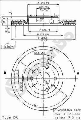 09492010 BREMBO Тормозной диск