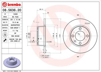 BS7535 BRECO Тормозной диск