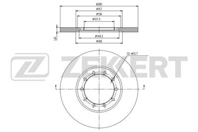 BS5330 ZEKKERT Тормозной диск