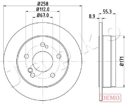 610504C JAPKO Тормозной диск