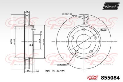 855084 MAXTECH Тормозной диск