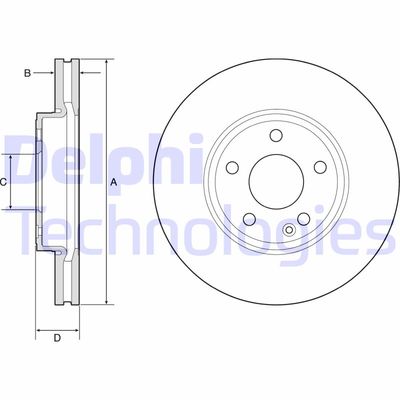 BG4788C DELPHI Тормозной диск