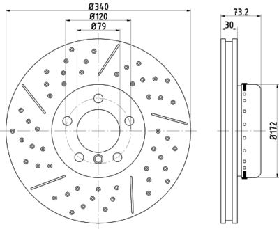 8DD355120821 HELLA PAGID Тормозной диск