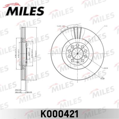 K000421 MILES Тормозной диск