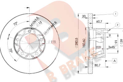 78RBD13017 R BRAKE Тормозной диск