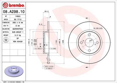 BS7713 BRECO Тормозной диск