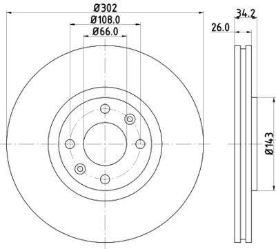 8DD355119161 HELLA PAGID Тормозной диск