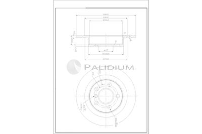 P331138 ASHUKI by Palidium Тормозной диск