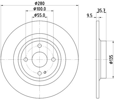 MDC2956C MINTEX Тормозной диск