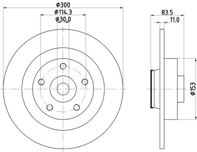 MDC2513 MINTEX Тормозной диск