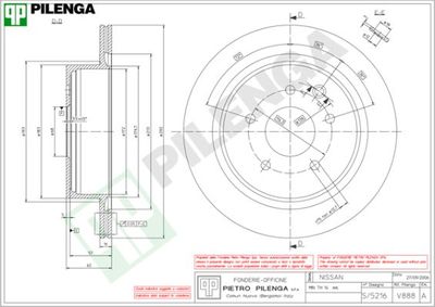 V888 PILENGA Тормозной диск