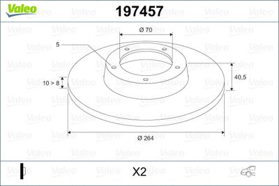 197457 VALEO Тормозной диск