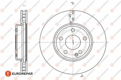 1642762980 EUROREPAR Тормозной диск