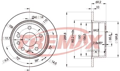 BD9105 FREMAX Тормозной диск