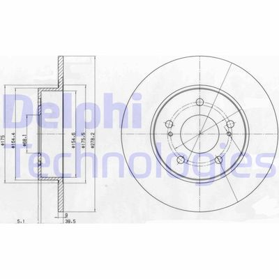 BG3904 DELPHI Тормозной диск