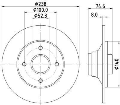 8DD355104021 HELLA Тормозной диск