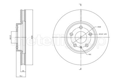 231790C METELLI Тормозной диск