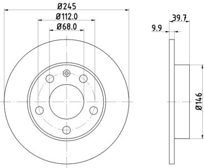 MDC1523C MINTEX Тормозной диск