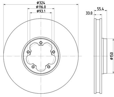 MDC3178C MINTEX Тормозной диск