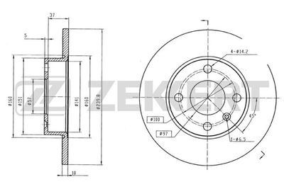 BS5101 ZEKKERT Тормозной диск