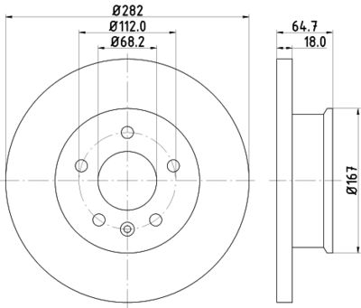 8DD355102891 HELLA Тормозной диск