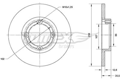 TX7033 TOMEX Brakes Тормозной диск