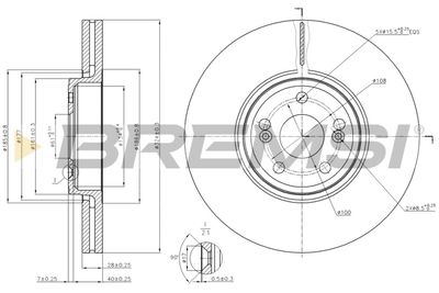 CD7405V BREMSI Тормозной диск