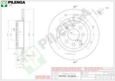 5053 PILENGA Тормозной диск