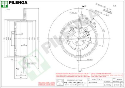 5192 PILENGA Тормозной диск