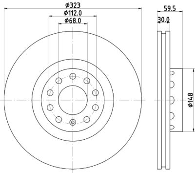 8DD355118611 HELLA PAGID Тормозной диск