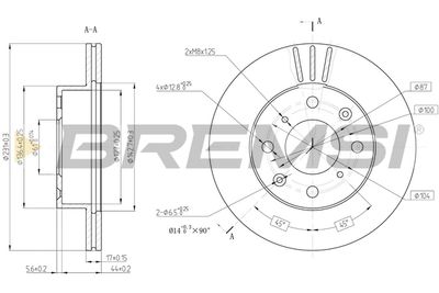 CD6289V BREMSI Тормозной диск