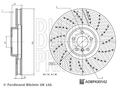 ADBP430142 BLUE PRINT Тормозной диск