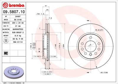 BS8140 BRECO Тормозной диск