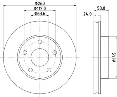 MDC371 MINTEX Тормозной диск