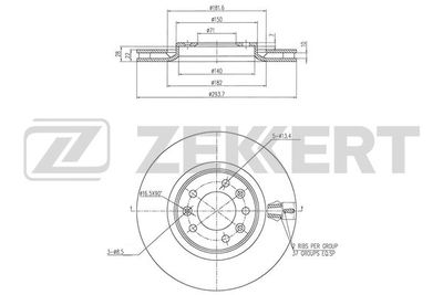 BS6446 ZEKKERT Тормозной диск