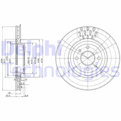 BG2617 DELPHI Тормозной диск