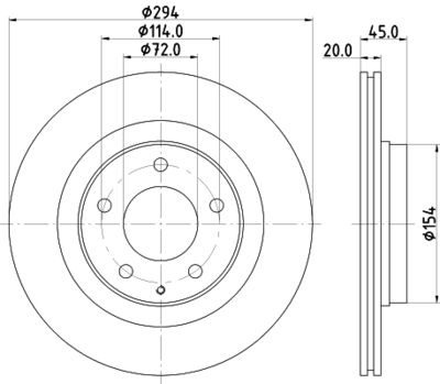 MDC1228 MINTEX Тормозной диск