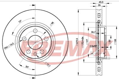 BD4620 FREMAX Тормозной диск