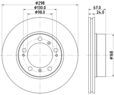 8DD355125451 HELLA Тормозной диск