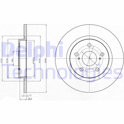 BG4200 DELPHI Тормозной диск