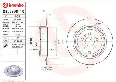 08589810 BREMBO Тормозной диск