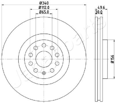 DI0907 JAPANPARTS Тормозной диск