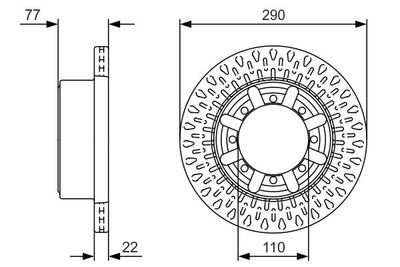 0986479V18 BOSCH Тормозной диск