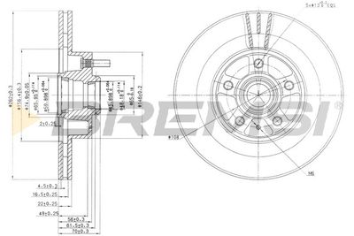 CD6177V BREMSI Тормозной диск