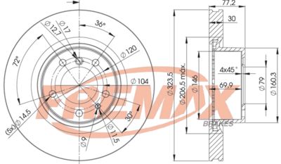 BD4035 FREMAX Тормозной диск