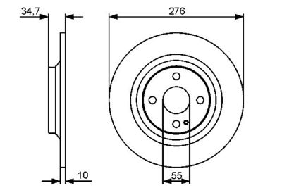 0986479473 BOSCH Тормозной диск