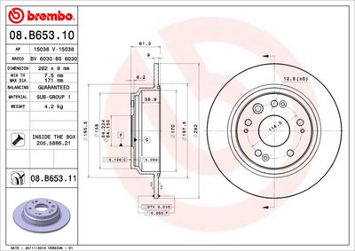 BS6030 BRECO Тормозной диск