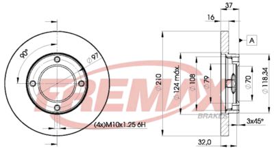 BD8702 FREMAX Тормозной диск