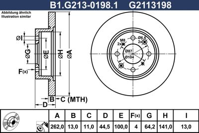 B1G21301981 GALFER Тормозной диск