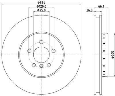 8DD355120681 HELLA PAGID Тормозной диск